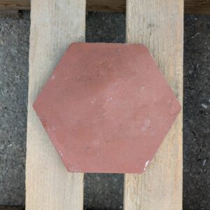 Tomette hexagonale en terre cuite rouge / 3 dimensions