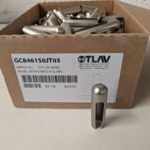 Cache pour Paumelle, Aluminium Nickelé Satiné (GC846150JT03) & Aluminium Nickelé Satiné Bleu (GC846150JA03)