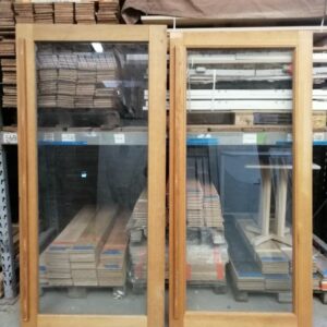 Porte double vitrée cadre bois